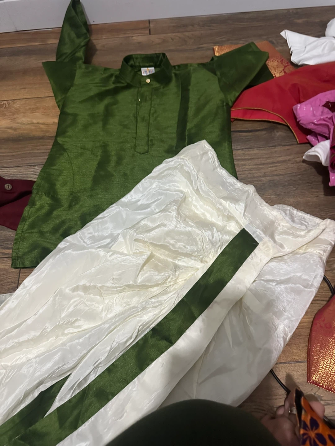 Kids Green Kurta and Dhoti Set