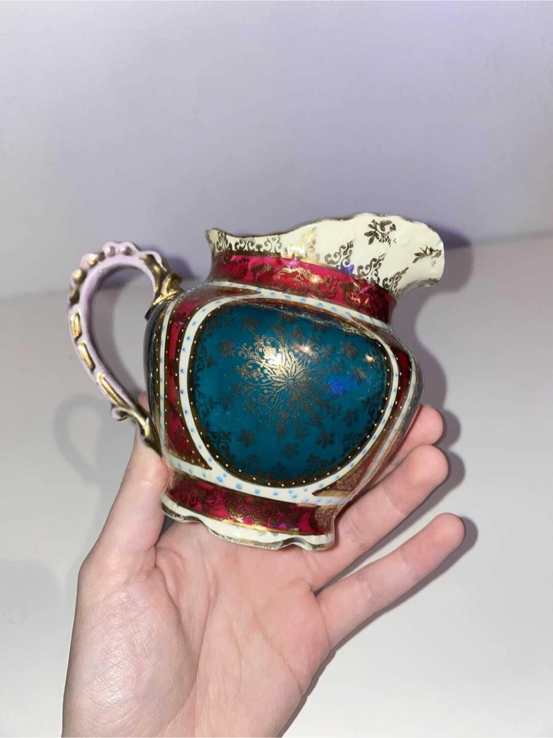 Antique Creamer ROYAL VIENNA 19th Century - photo 3
