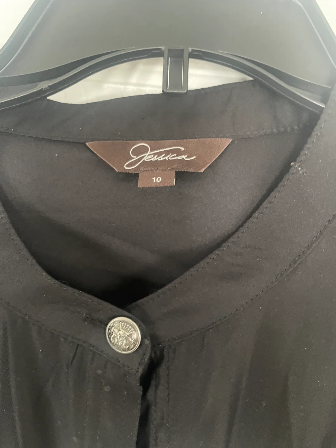Jessica Black Button-Up Shirt - Size 10 - photo 3