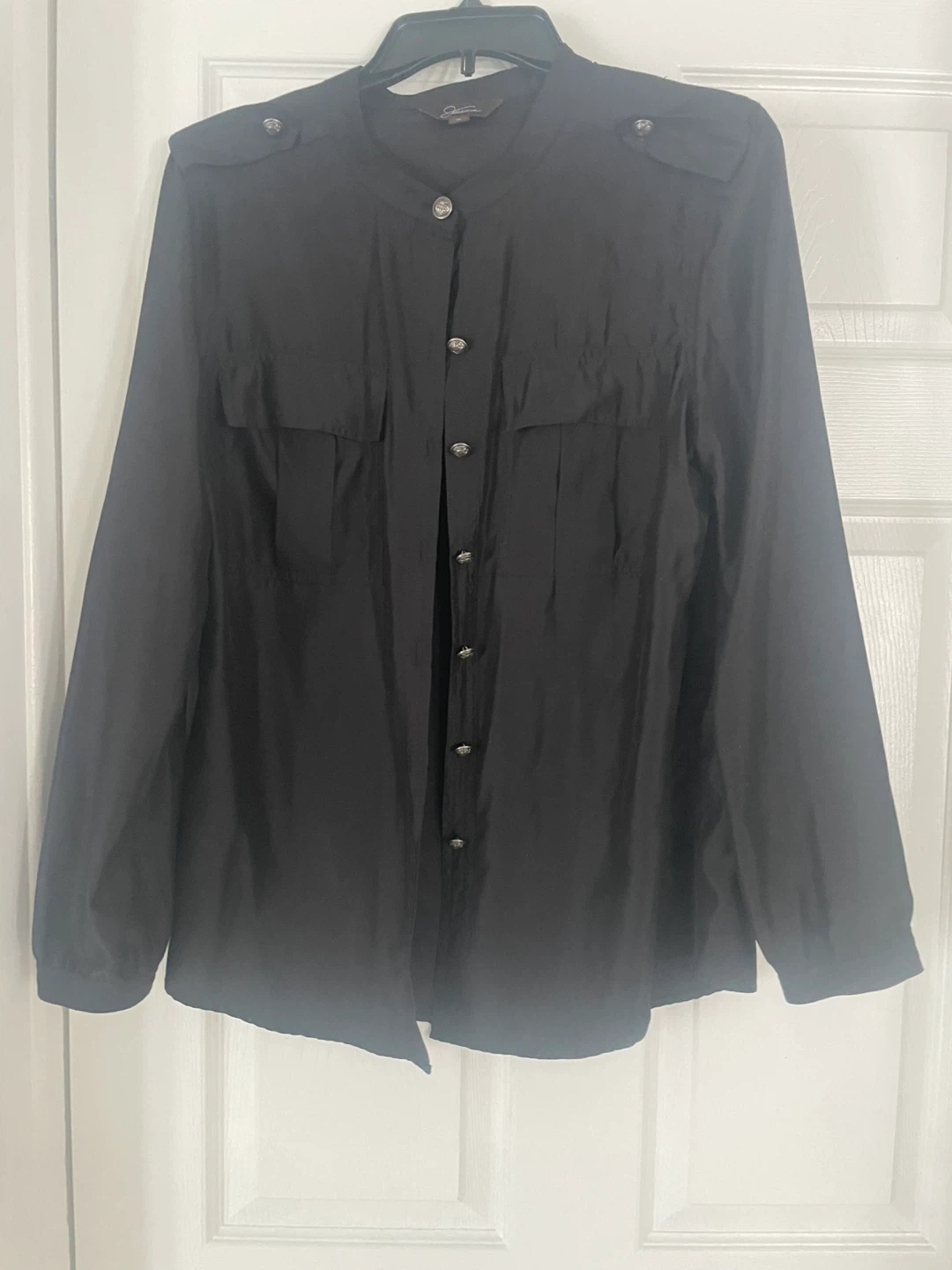Jessica Black Button-Up Shirt - Size 10