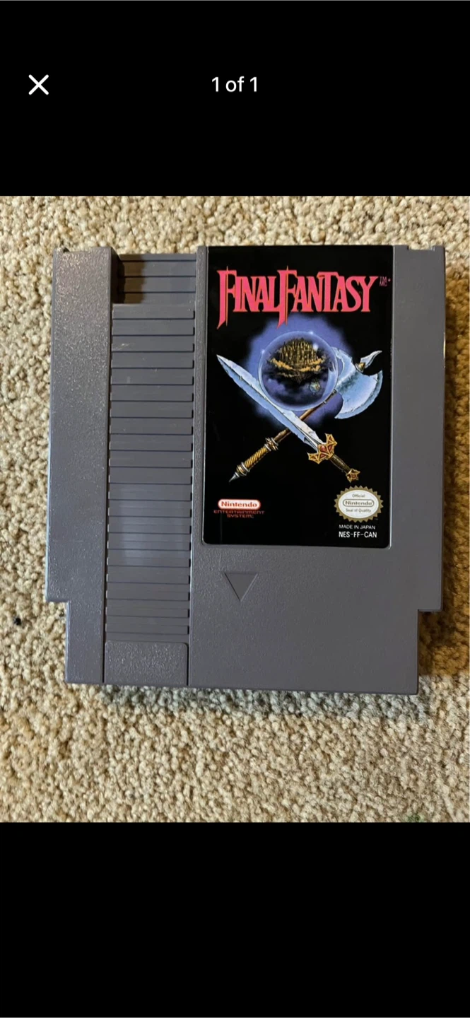 Final Fantasy NES Game Cartridge