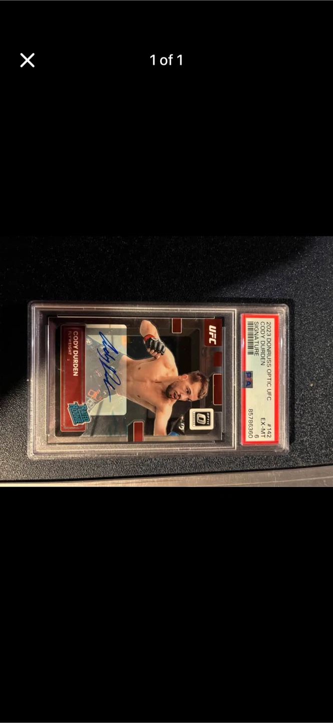 2023 Donruss Optic UFC Cody Durden Autographed Rookie Card