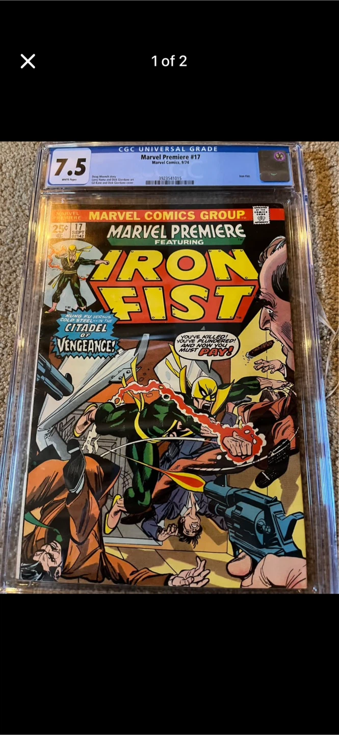 Marvel  Iron Fist #17 CGC 7.5