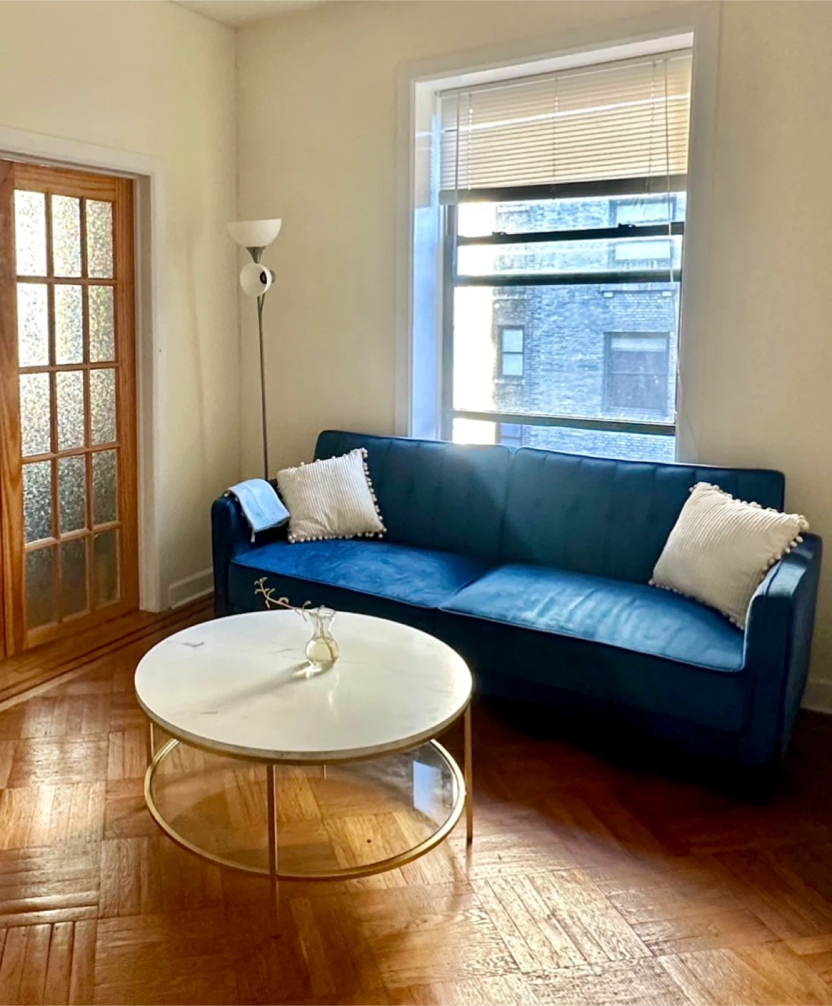 Blue Velvet Sofa