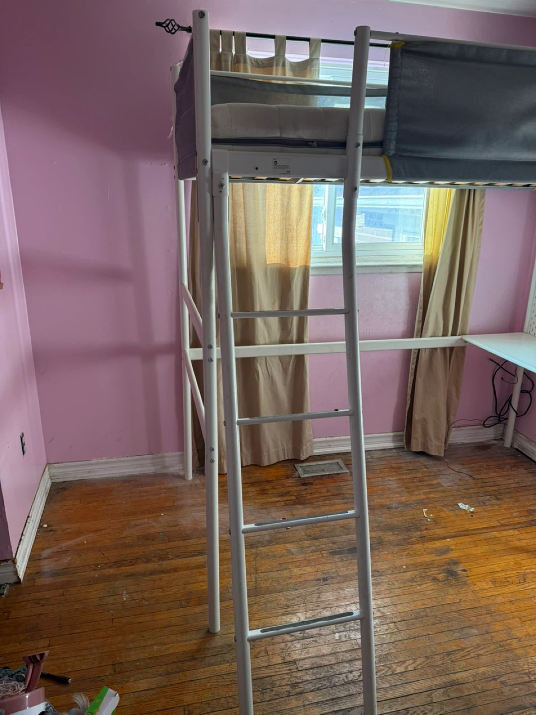 IKEA Loft Bed with Desk and Ladder - photo 2