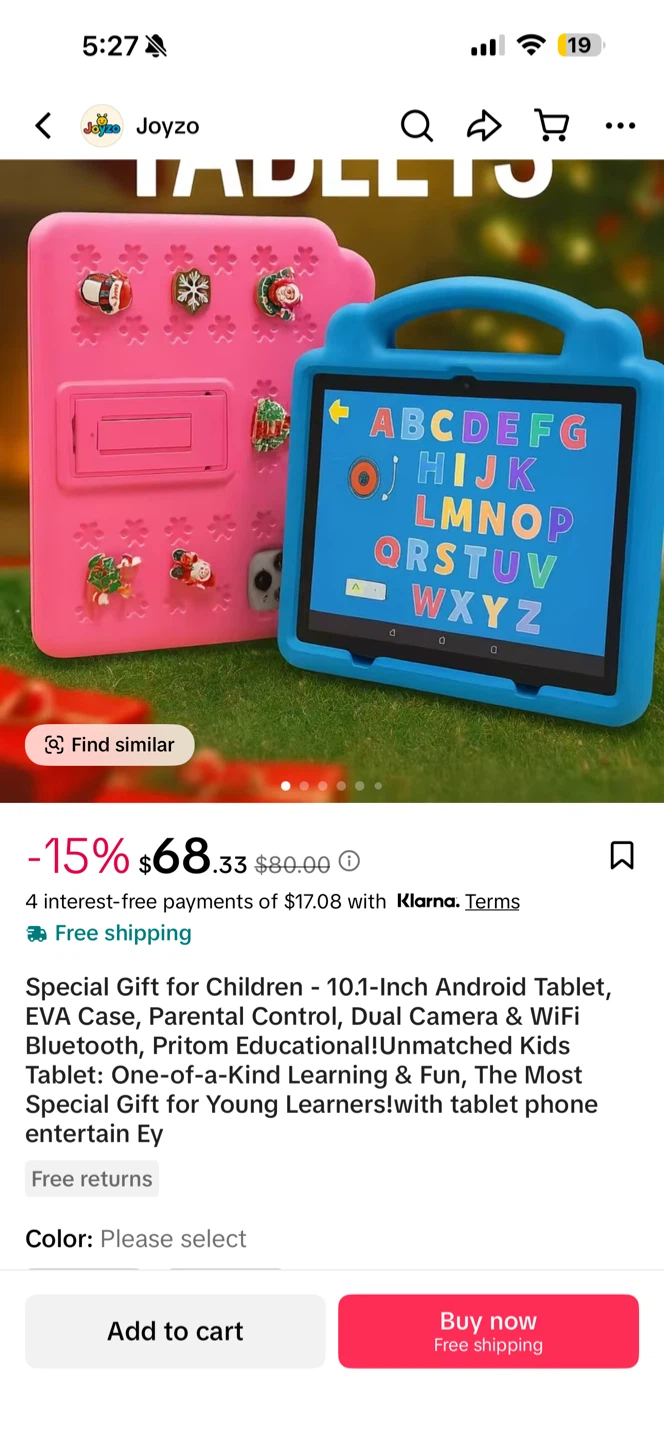 Kids Tablet PC - 10.1 Inch Android 12 - Educational Learning Toy