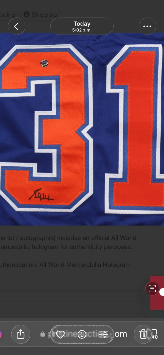 Edmonton Oilers Jersey - Autographed #31 Grant Fuhr - photo 3