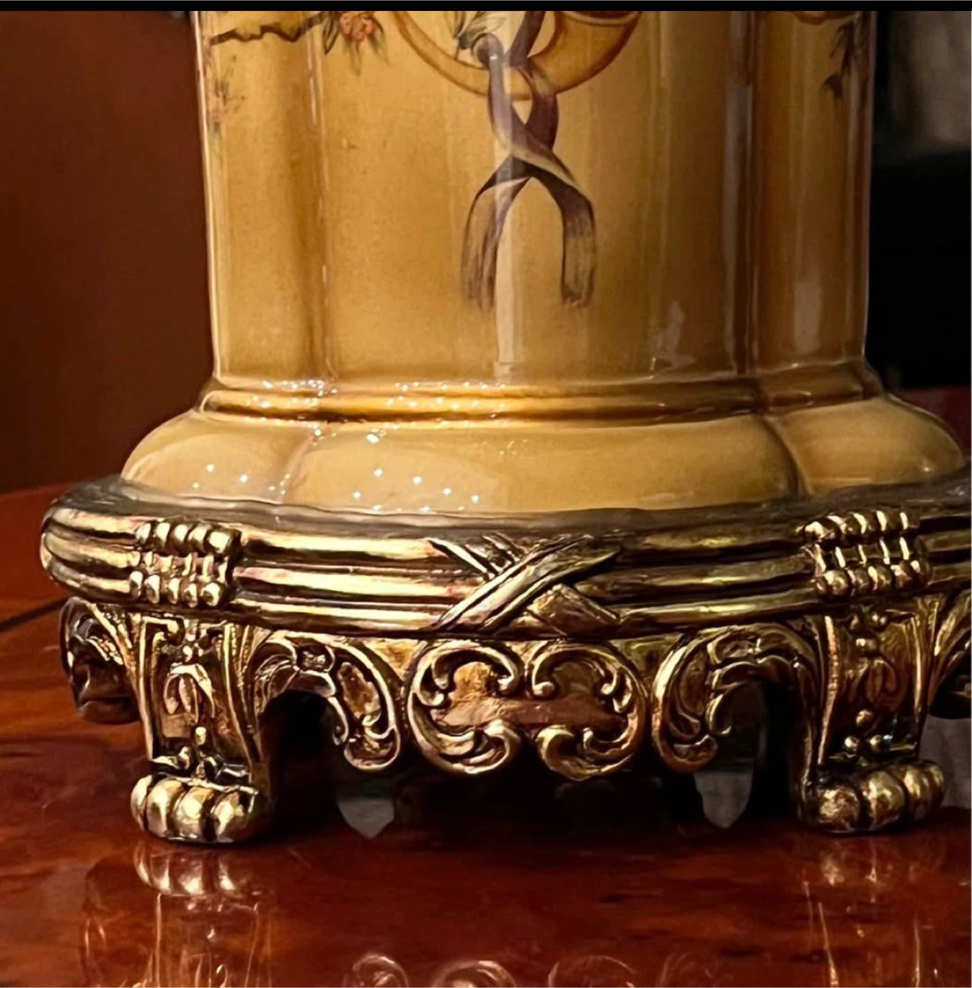Vintage Decorative Vase with Ornate Base - photo 2