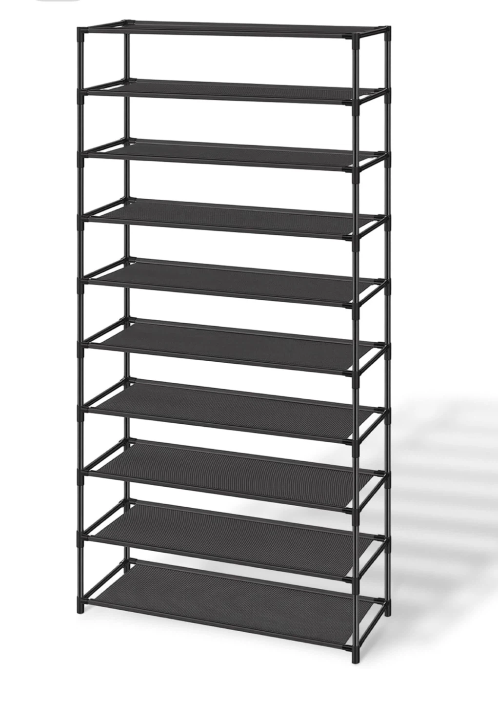 GREAT CONDITION 7-Tier Black Shoe Rack Organizer - photo 2