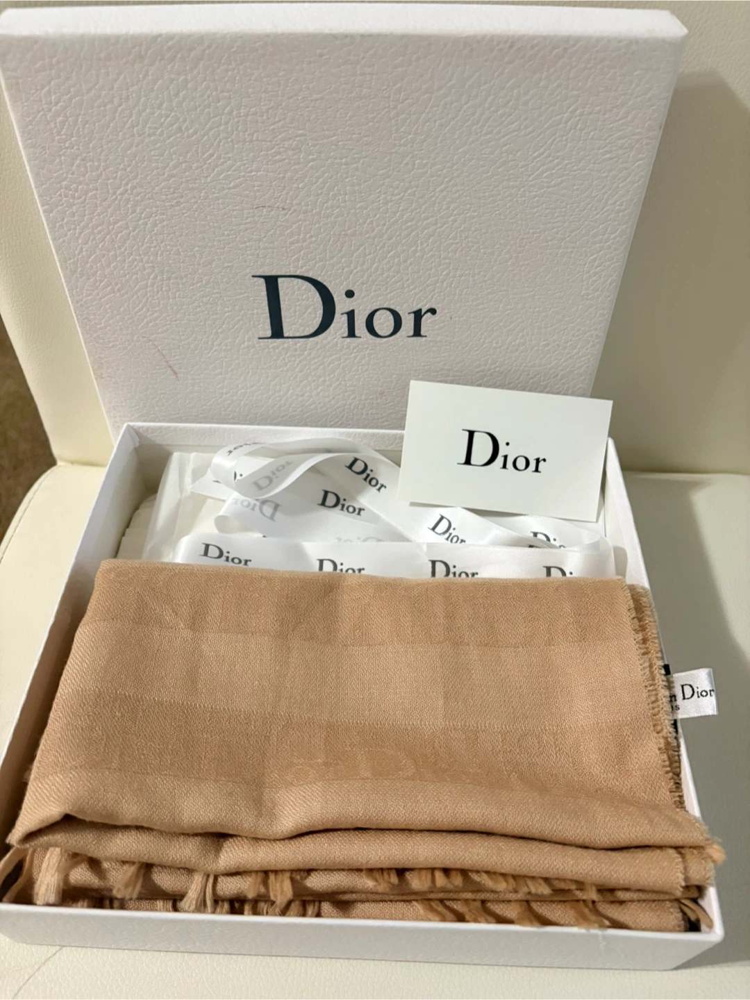 Christian Dior Wool Silk Scarf