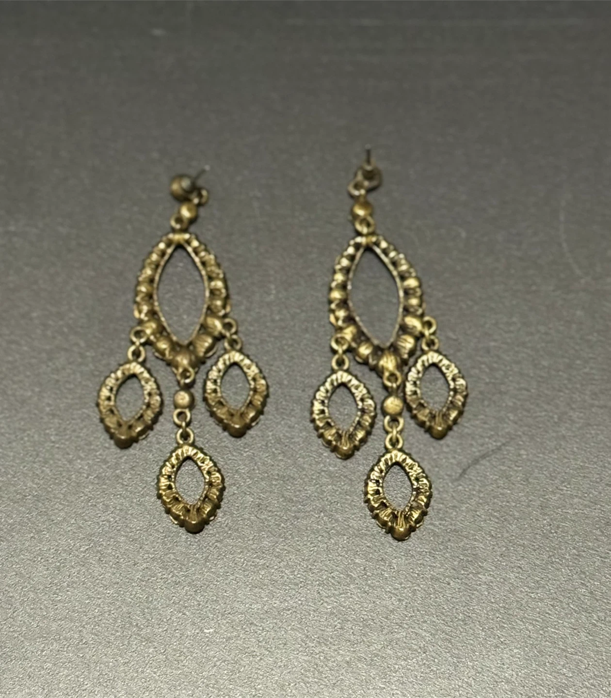Chandelier Earrings with Green Crystals - photo 4