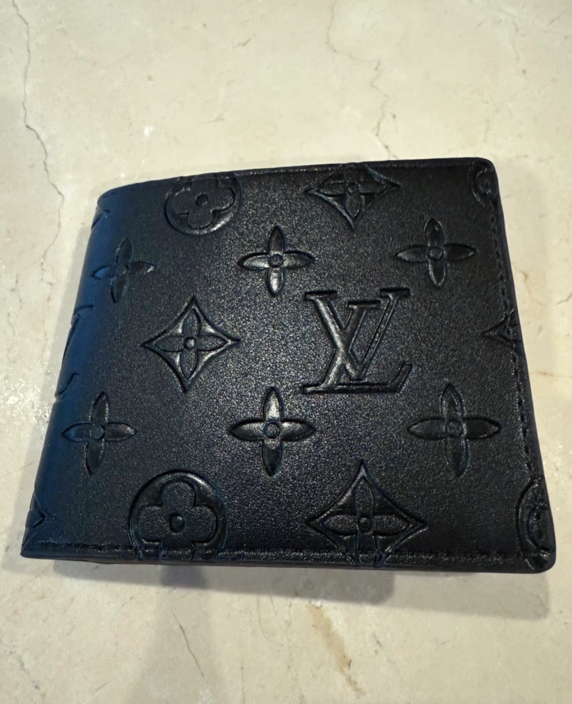Designer Black Monogram Shadow Wallet