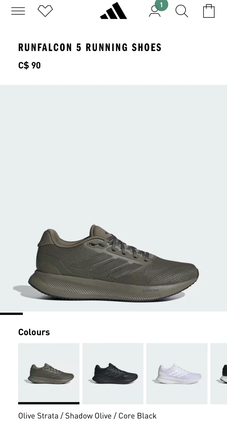 ADIDAS RUNFALCON 5 RUNNING SHOES