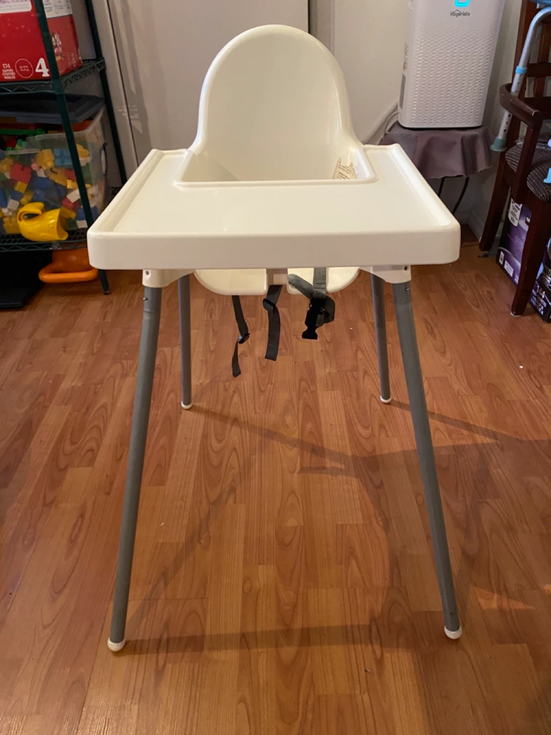 White High Chair with Tray