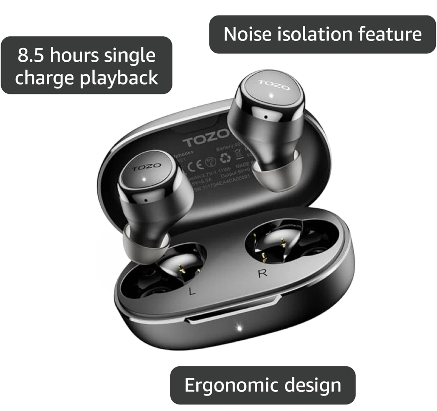 TOZO E1 Wireless Headphones Earbuds - photo 4