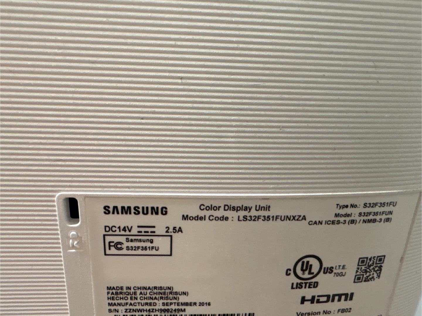 Samsung LS32F351FUNXXA 32-inch Color Display Unit - photo 3