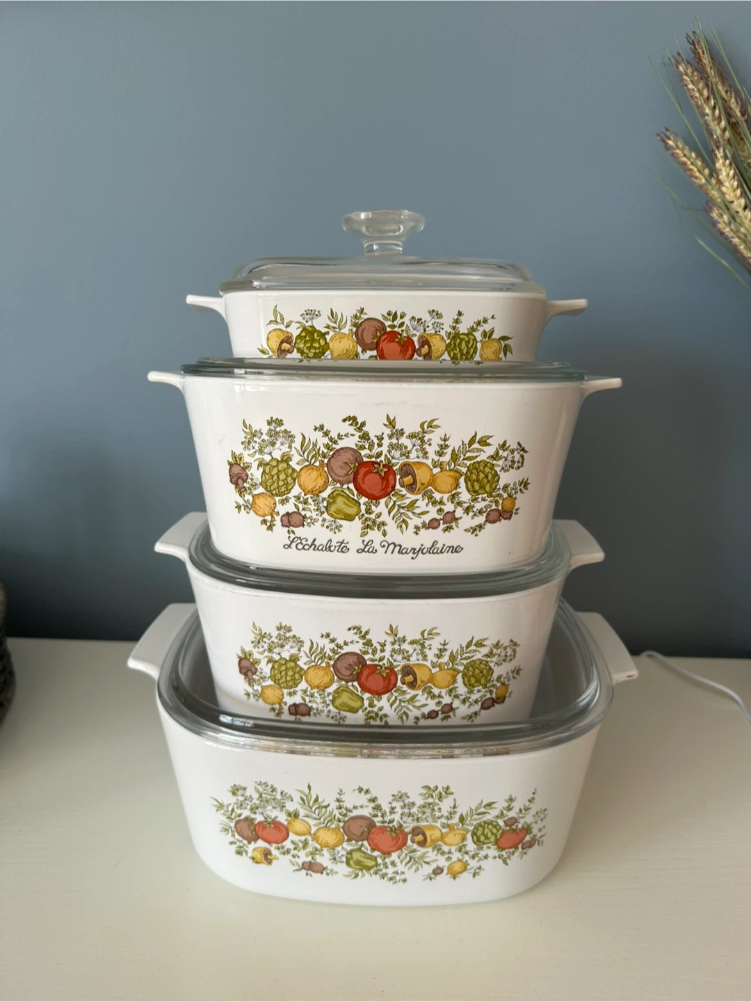 Vintage Corningware Spice of Life Casserole Set
