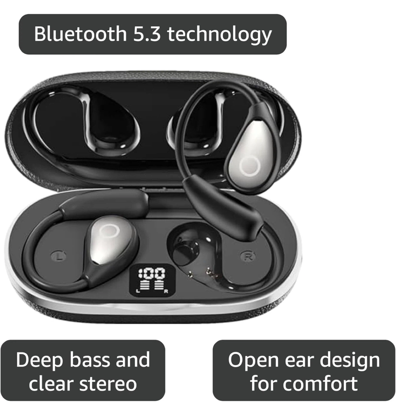 Open Ear Wireless Earbuds with Charging Case - photo 4