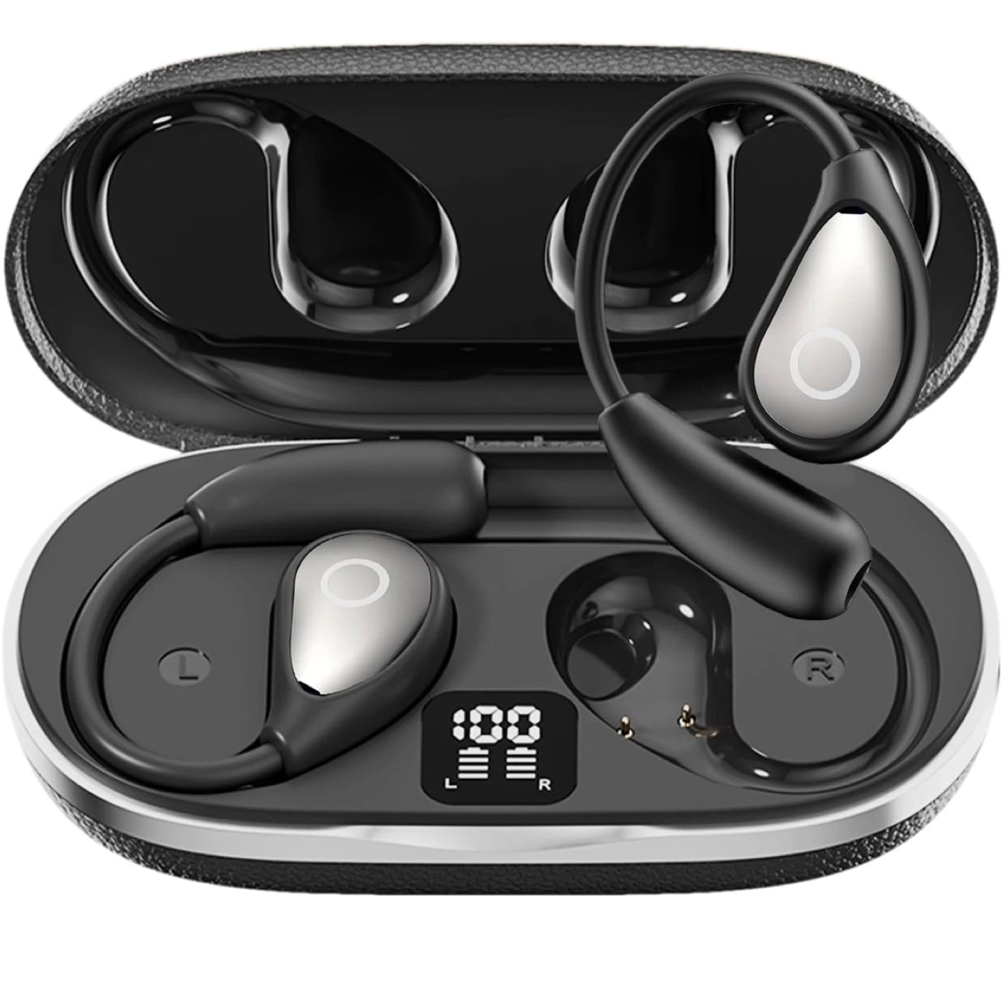 Open Ear Wireless Earbuds with Charging Case