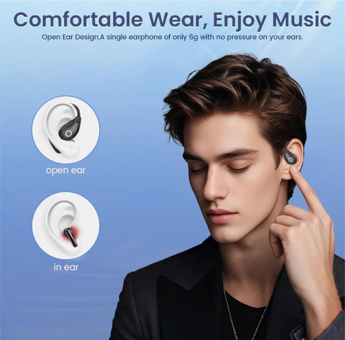 Open Ear Wireless Earbuds with Charging Case - photo 5