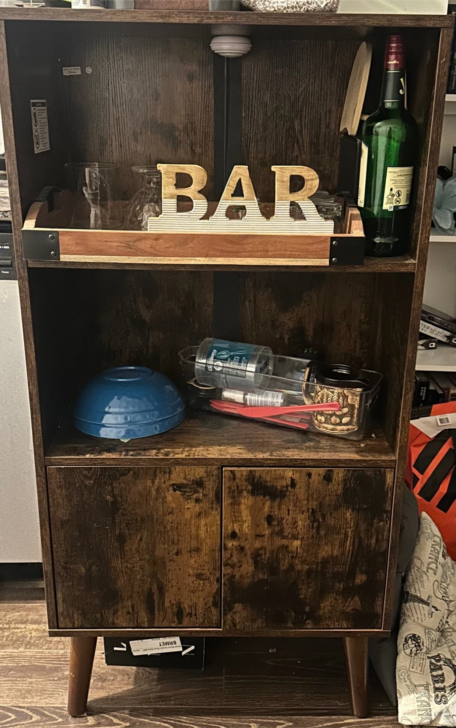 Wooden bookshelf with cabinets - MOVE OUT SALE