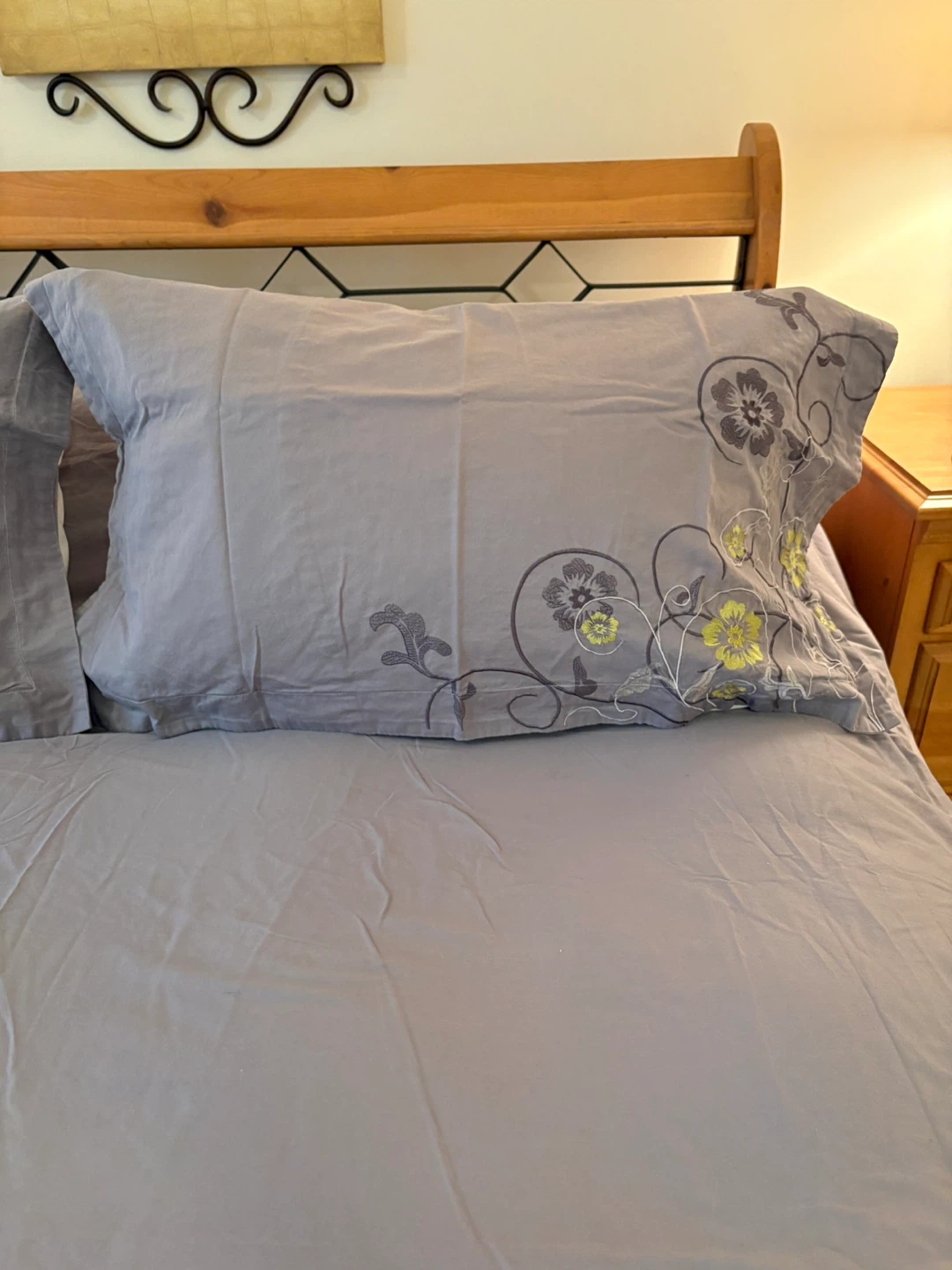 Grey Cotton Duvet Cover and Pillowcase Set - photo 2