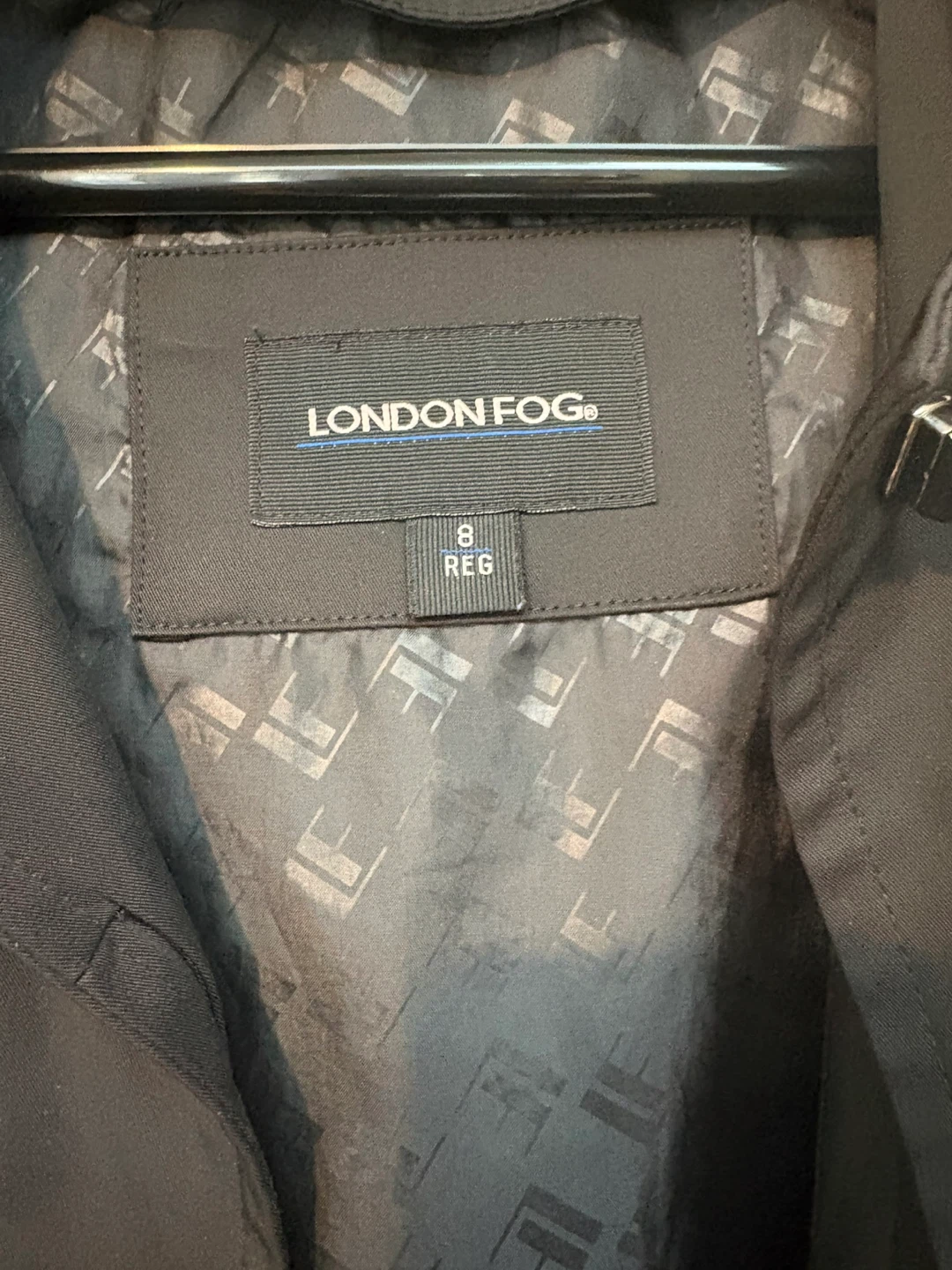 London Fog Black Trench Coat - Size 8 Reg - photo 4