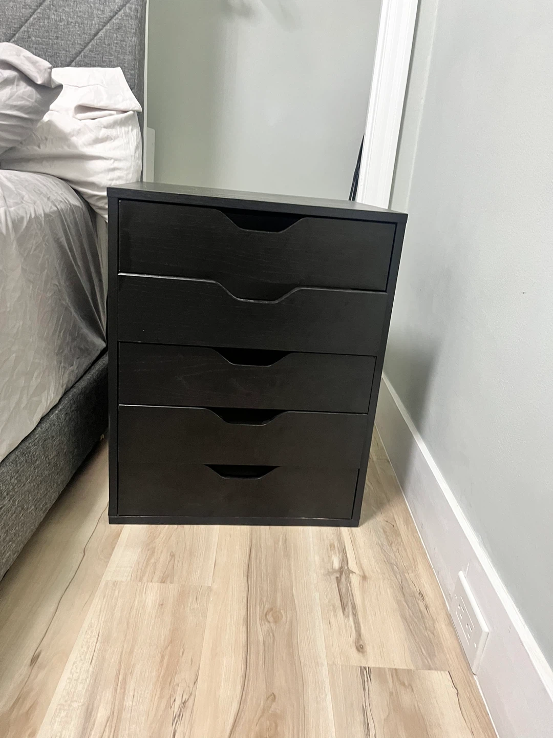 Black 5-Drawer nightstand/ desk organizer