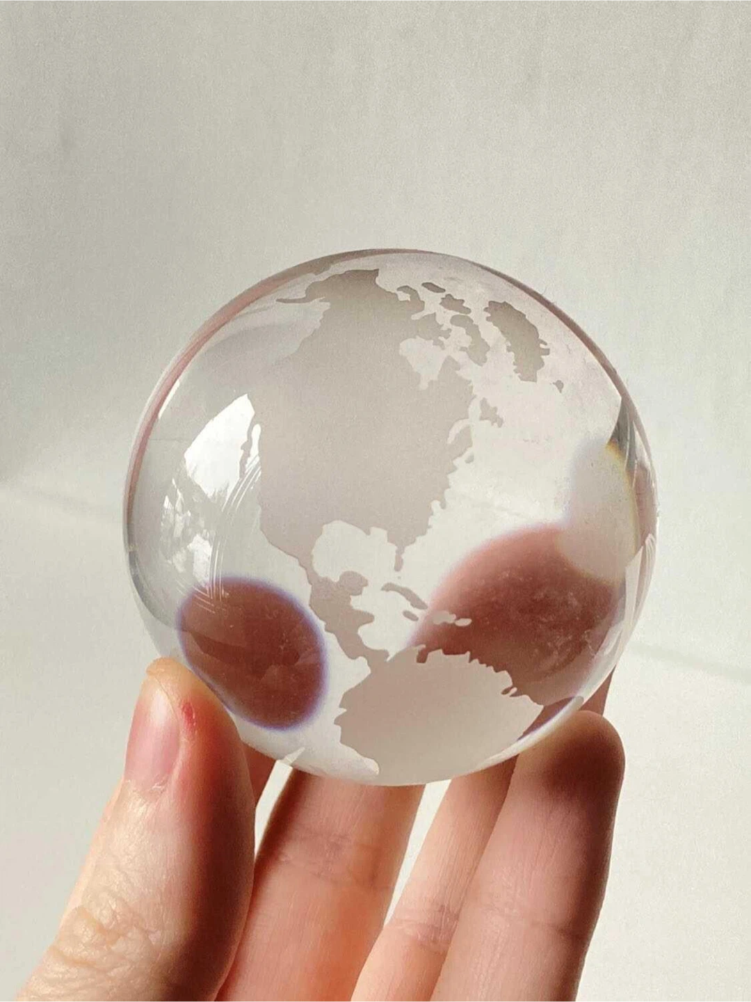 Crystal Globe Earth Paperweight