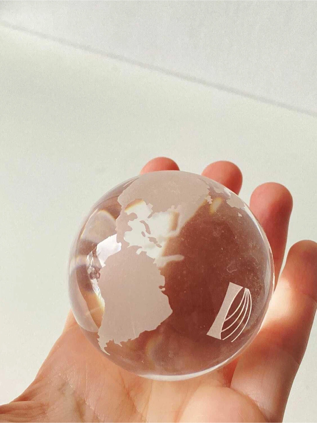 Crystal Globe Earth Paperweight - photo 3