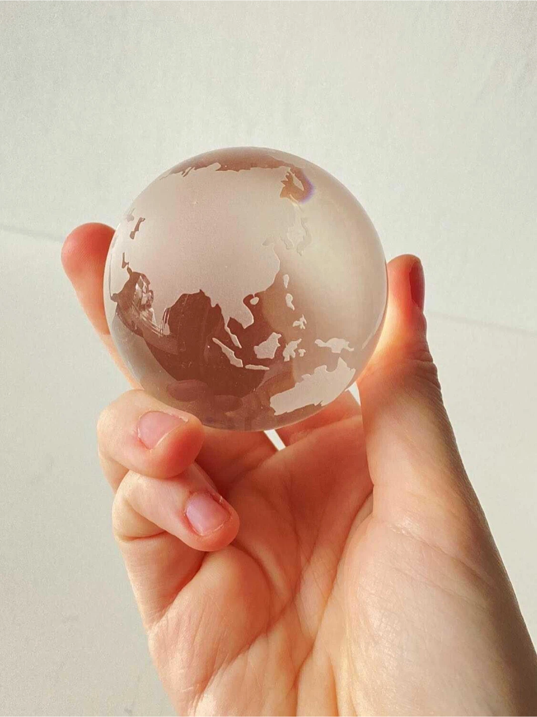 Crystal Globe Earth Paperweight - photo 2