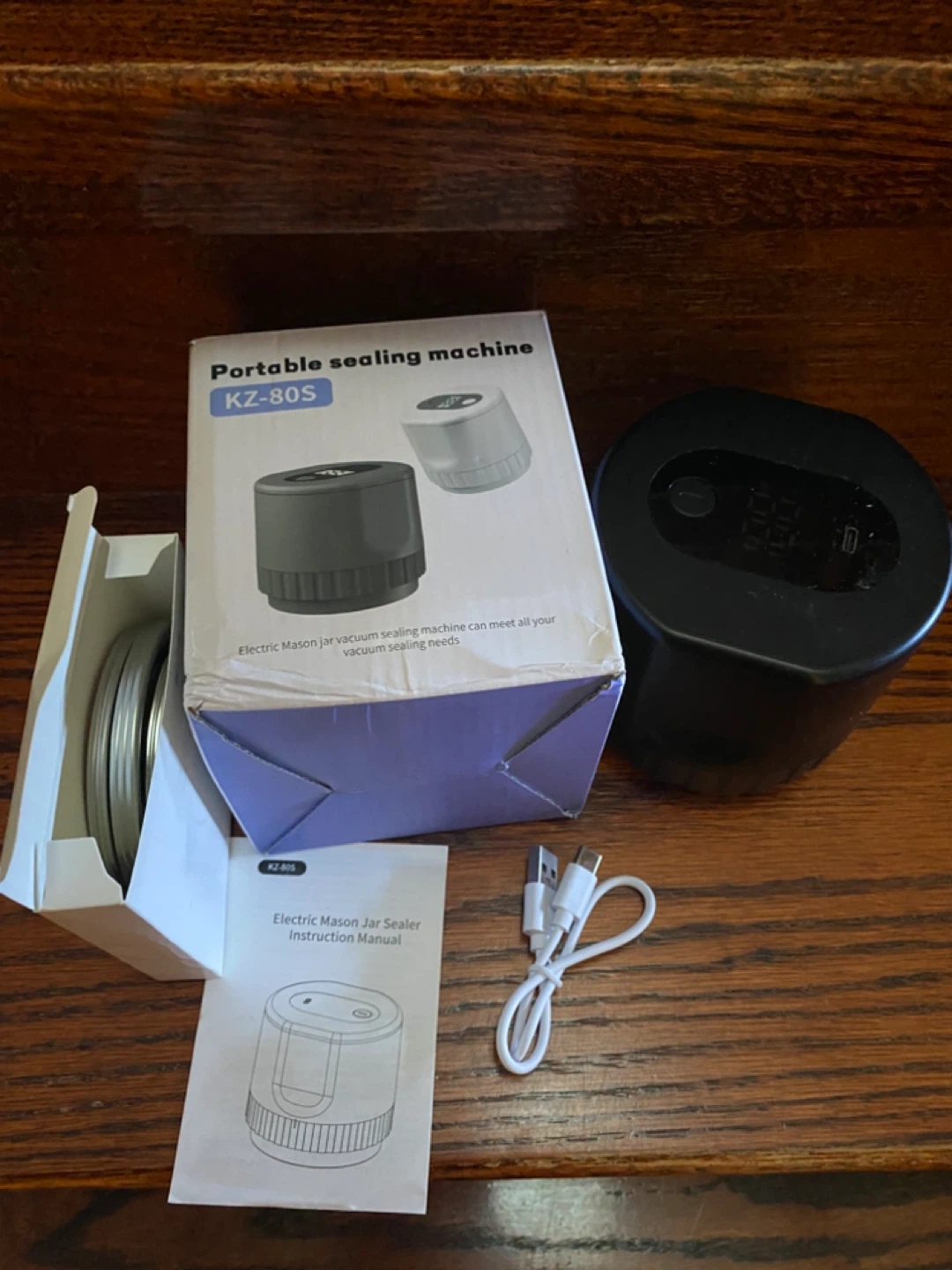 Portable Electric Mason Jar Vacuum Sealer KZ-80S - photo 4