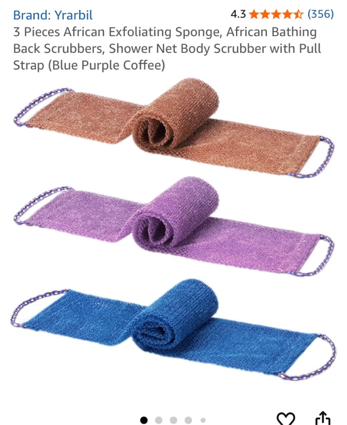 Yrarbil 3 Pieces African Exfoliating Sponge Set - photo 2