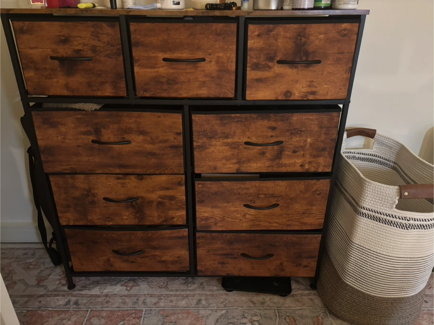 8-Drawer Dresser with Wood-Look Drawer Fronts