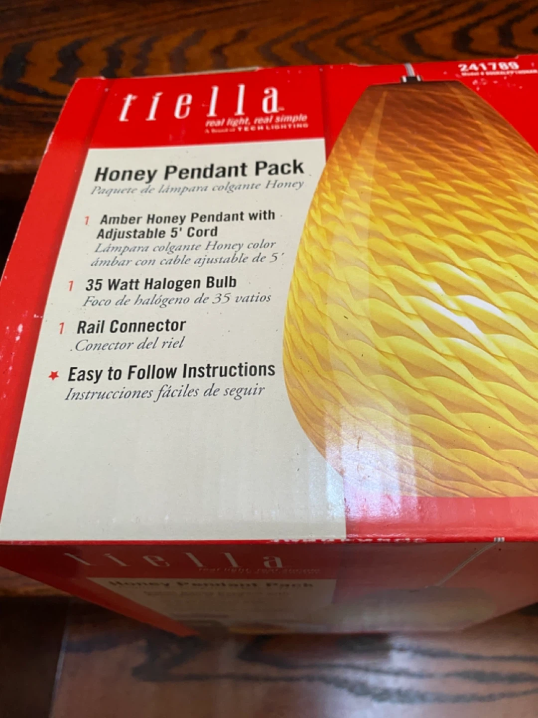 Tiella Honey Pendant Pack - Amber Pendant Light with 5' Cord - photo 4
