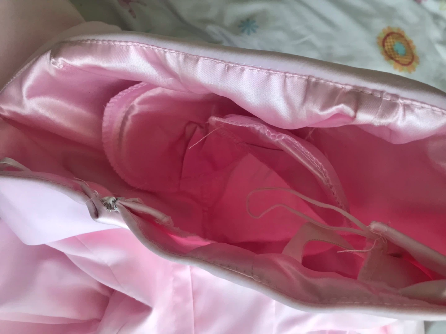 Pink Strapless Dress with Rose Detail - photo 3