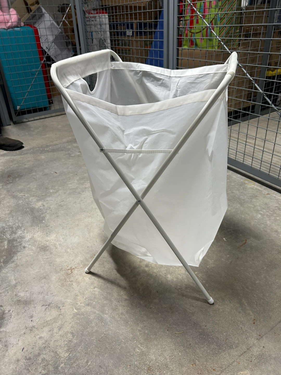 Ikea White Collapsible Laundry Hamper