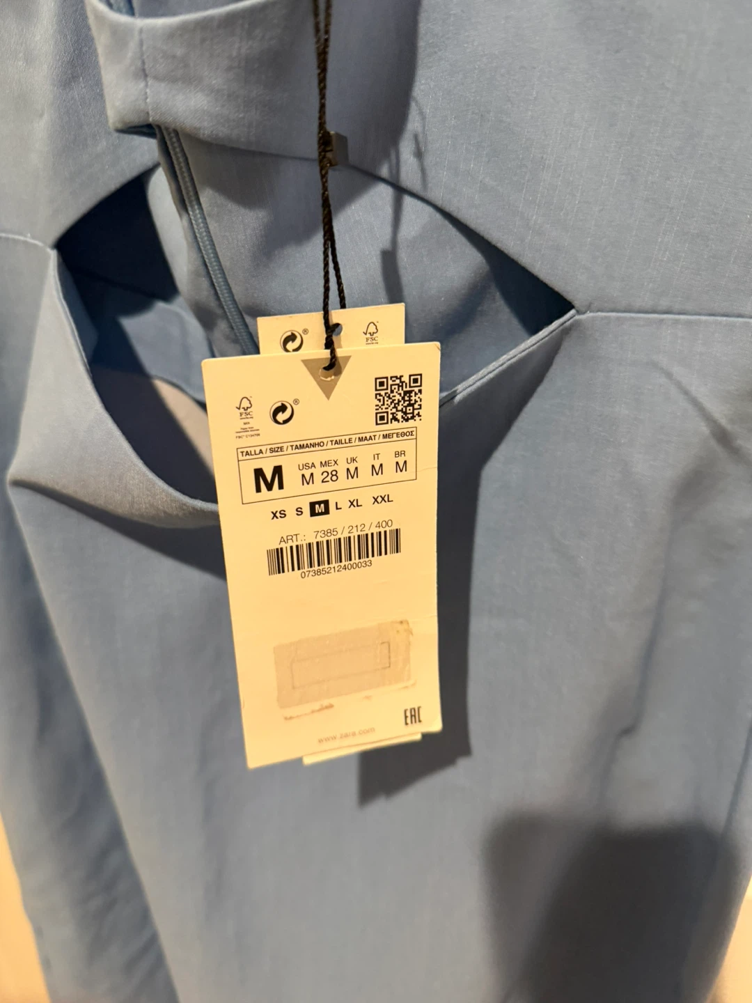 Zara Blue Cut-Out Midi Dress Size M - photo 3