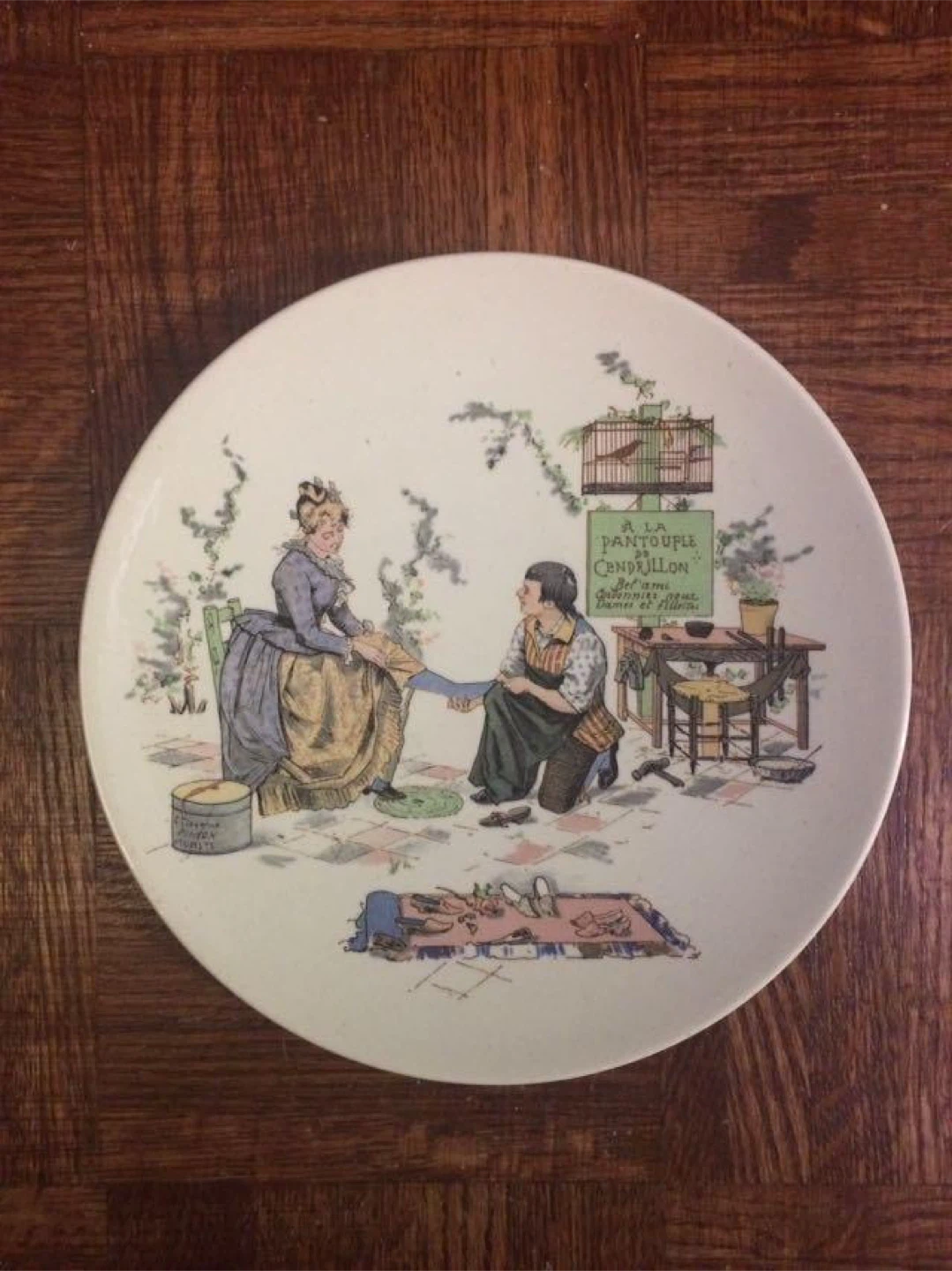 4 Vintage Richard Froment Antique Story Plates - photo 2