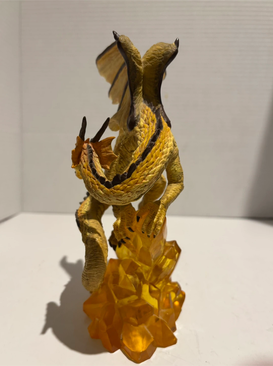 Citrine Dragon Figurine on Amber Crystal Base - photo 4