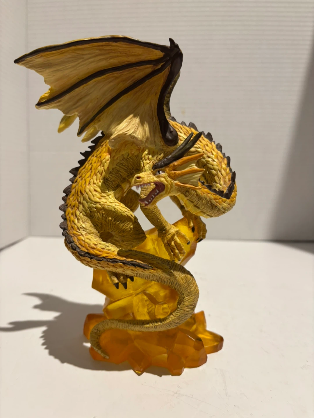 Citrine Dragon Figurine on Amber Crystal Base - photo 5