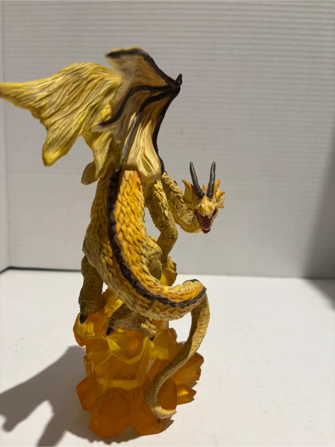 Citrine Dragon Figurine on Amber Crystal Base - photo 2