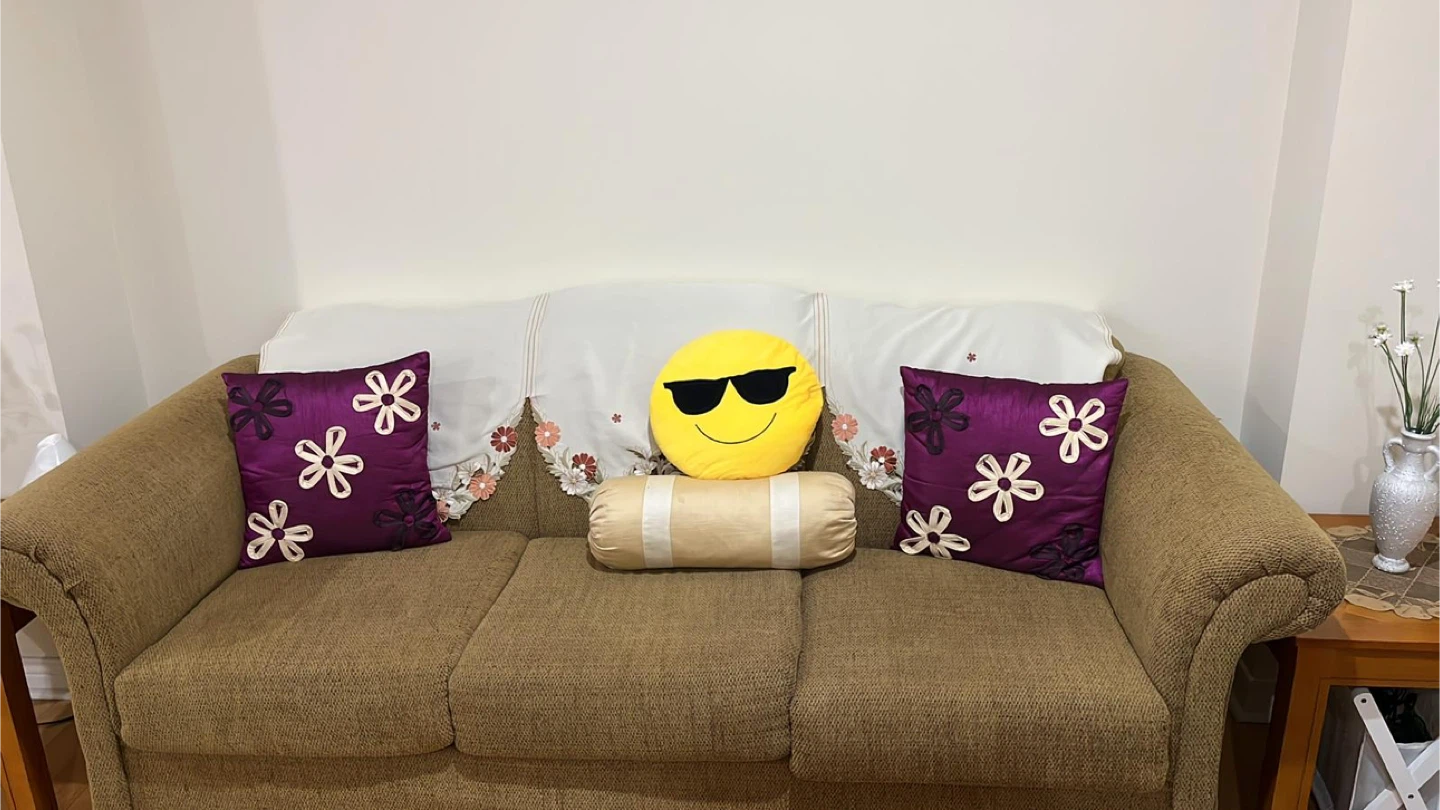 3-piece brown sofa set. - photo 4