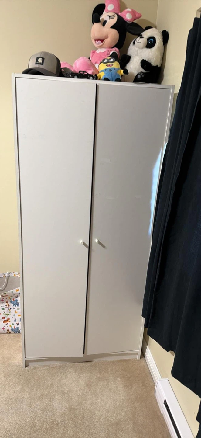 White Two-Door Wardrobe