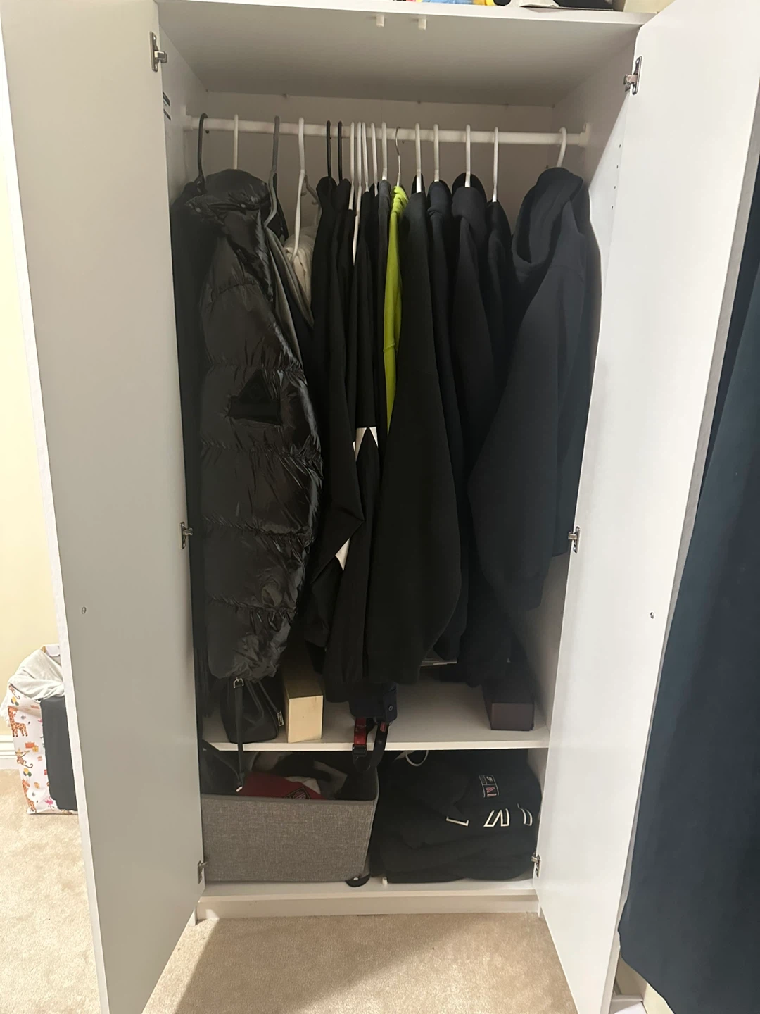 White Two-Door Wardrobe - photo 2
