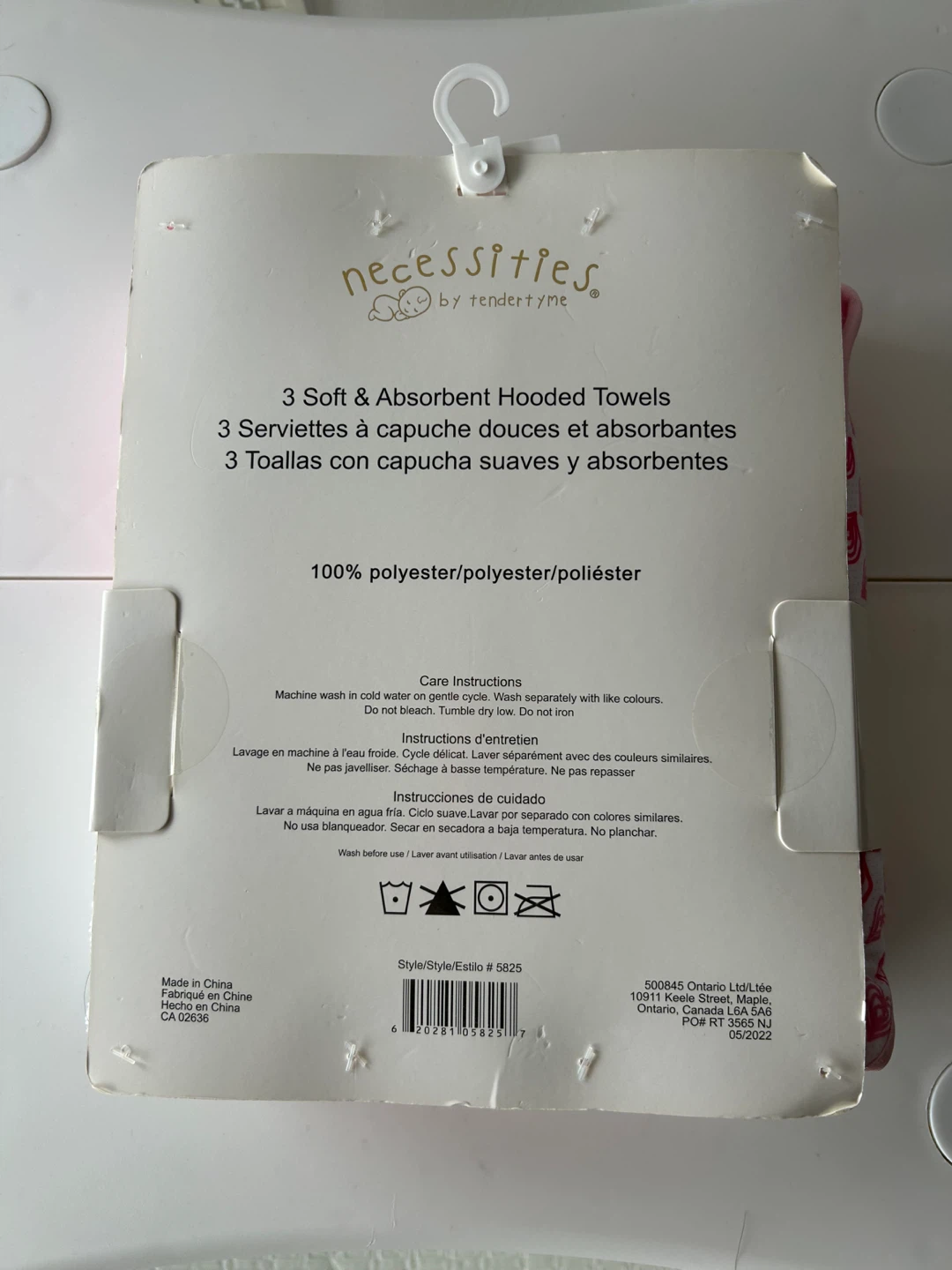 Necessities by Tendertyme 3 Hooded Towels Set - Pink Hearts - photo 2