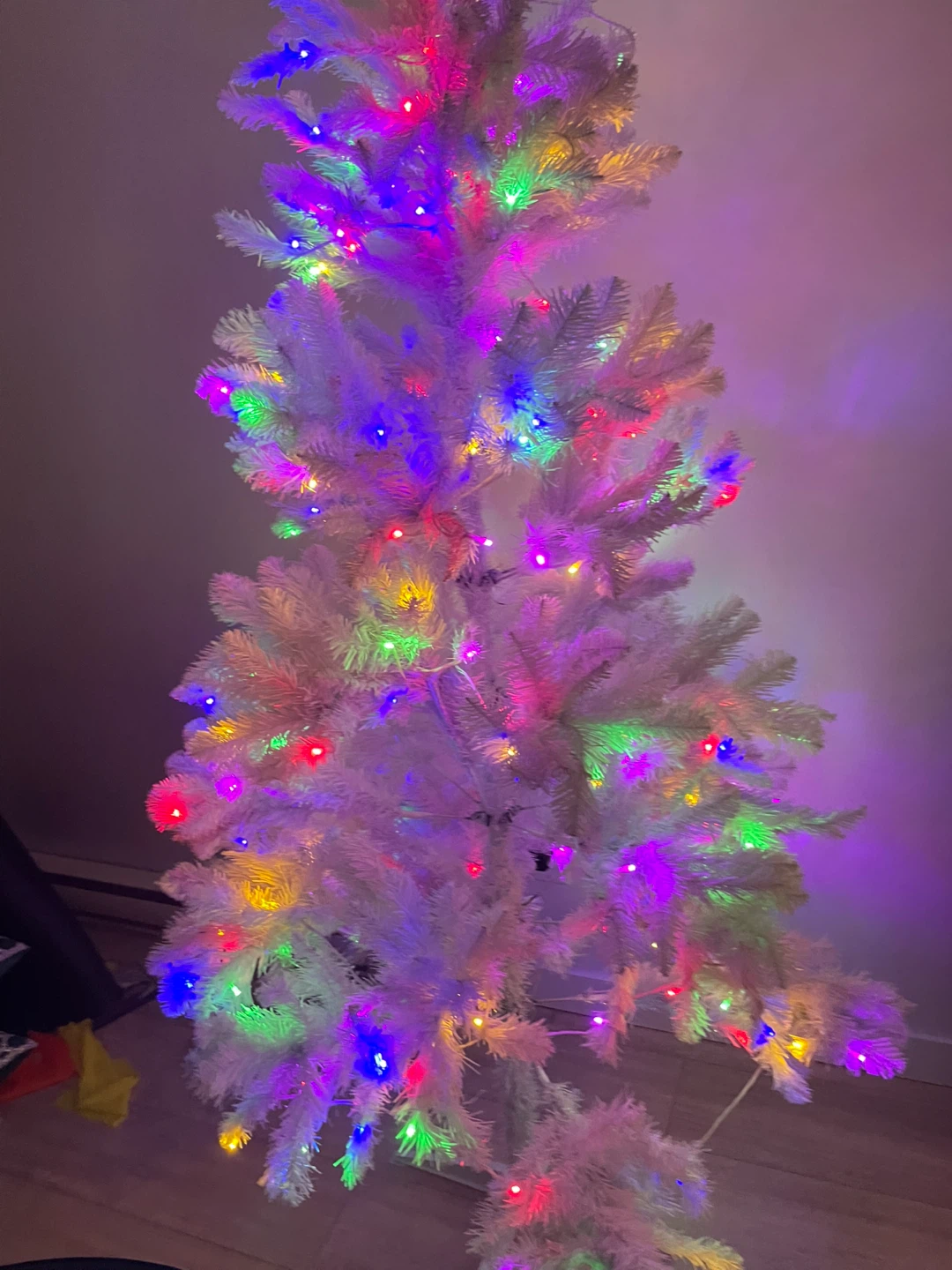 White Christmas Tree w lights - photo 5