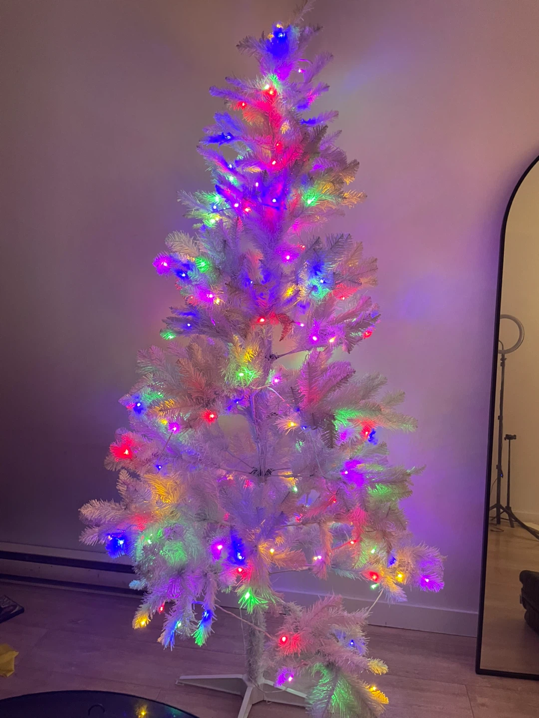 White Christmas Tree w lights - photo 2