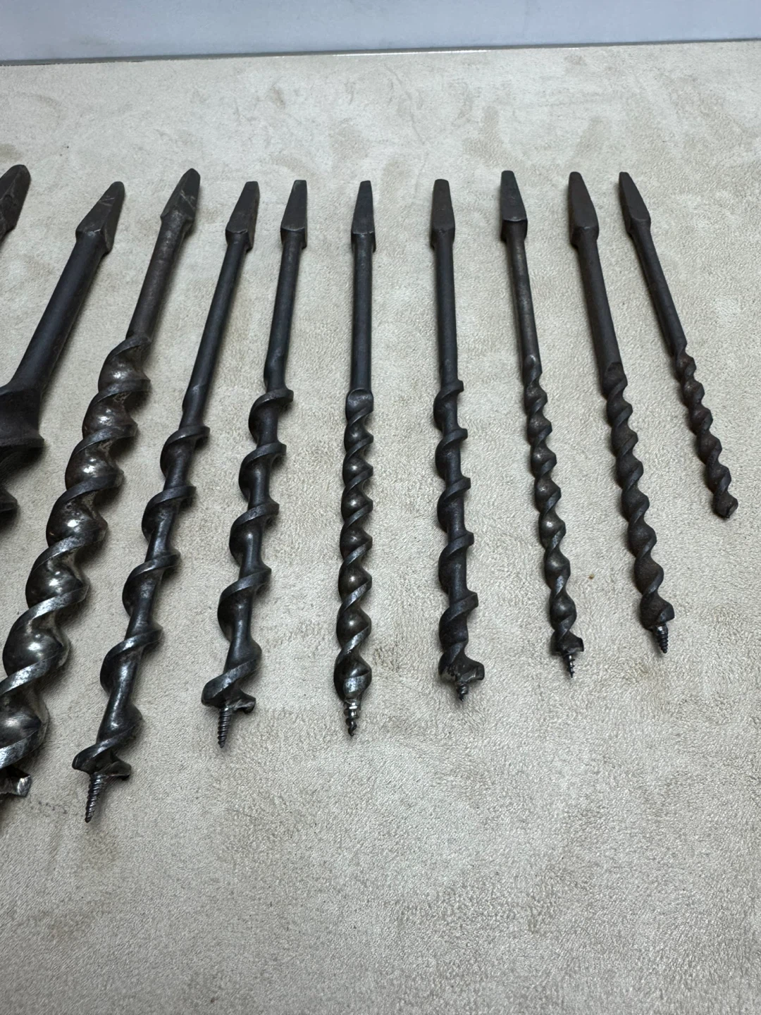 Set of 10 Wood Auger Drill Bits with Canvas Roll - photo 3