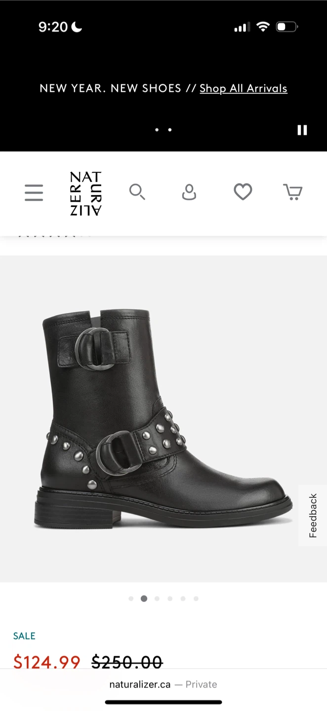 Naturalizer Black Leather Studded Buckle Boots - photo 2